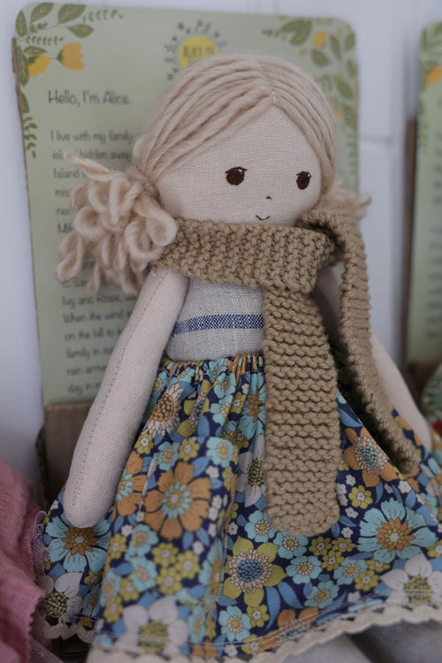 Alice - Handmade Fabric Doll