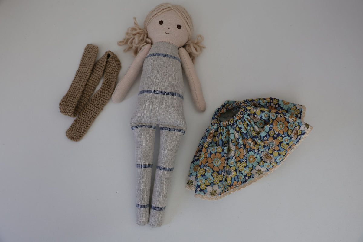 Alice - Handmade Fabric Doll